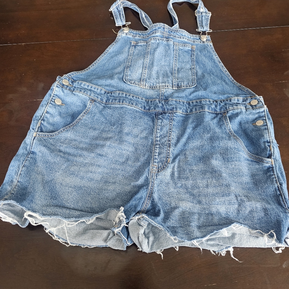 No Boundaries Light Blue Jean Overalls